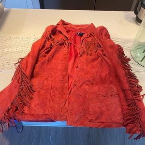 Denim & Co Suede Leather Jacket - Size L
